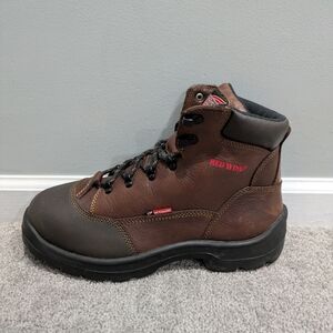 RED WING Boots Mens 11 D Brown Leather Steel Toe Metguard Oil Resistant 4457